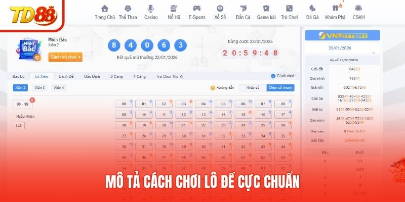 Mô tả cách chơi lô đề cực chuẩn